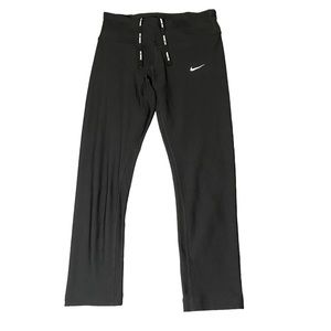NIKE Running  Dri-Fit capri leggings mesh sides black